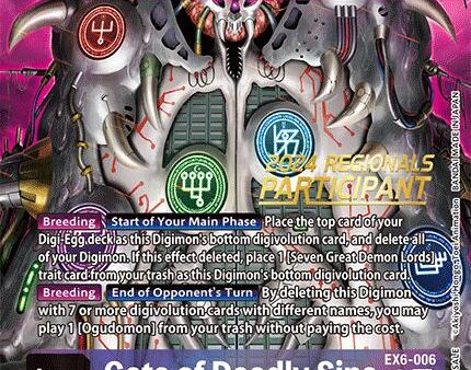 Gate of Deadly Sins [EX6-006] (2024 Regionals Participant) [Infernal Ascension] Online Sale