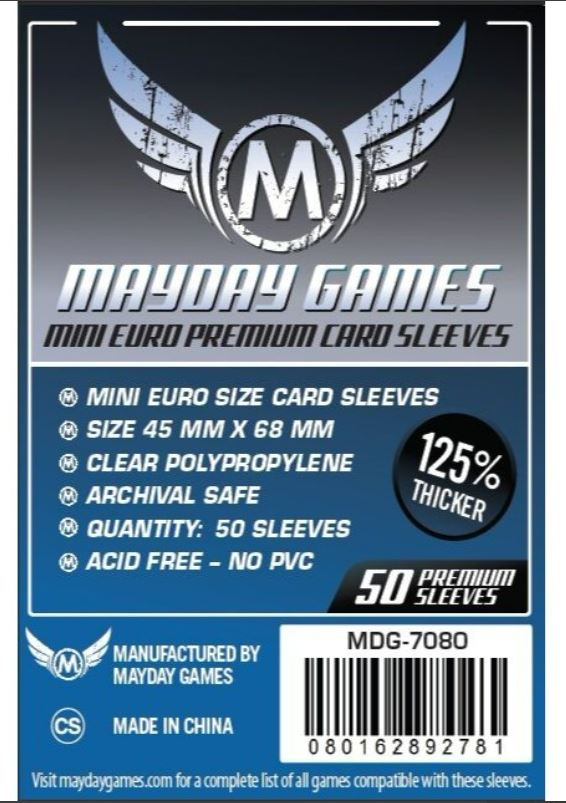 Mayday - Premium Mini Euro Card Sleeve (Pack of 50) - 45 X 68mm Cheap