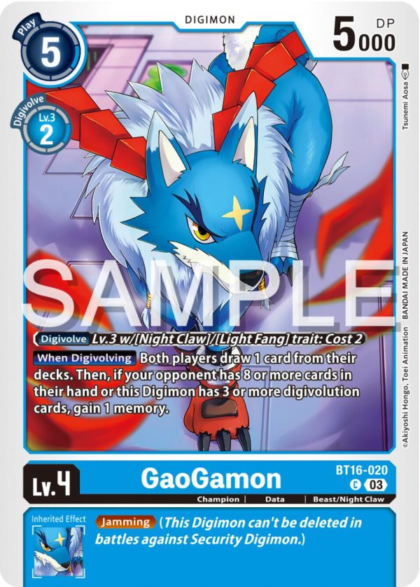 GaoGamon [BT16-020] [Beginning Observer] Cheap