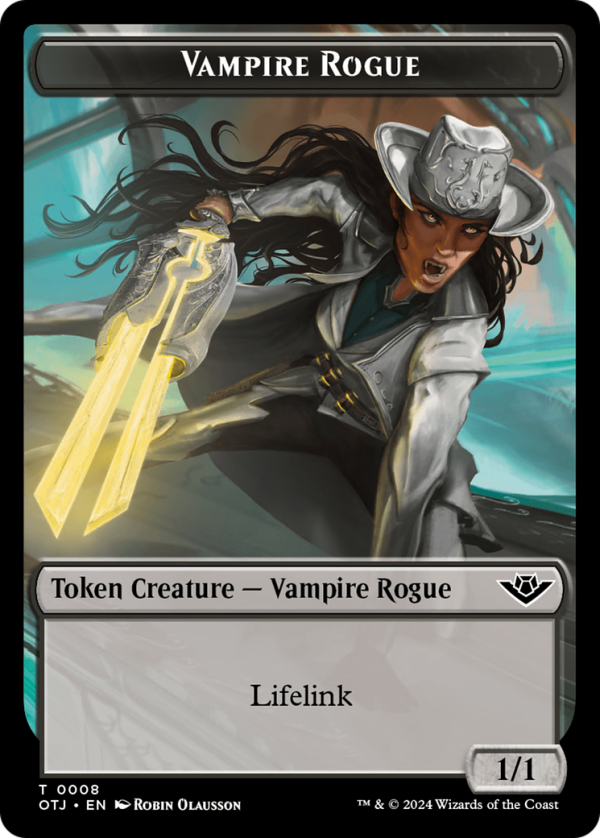 Vampire Rogue    Plot Double-Sided Token [Outlaws of Thunder Junction Tokens] Discount