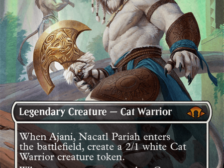 Ajani, Nacatl Pariah    Ajani, Nacatl Avenger (Borderless) (Textured Foil) [Modern Horizons 3] Online