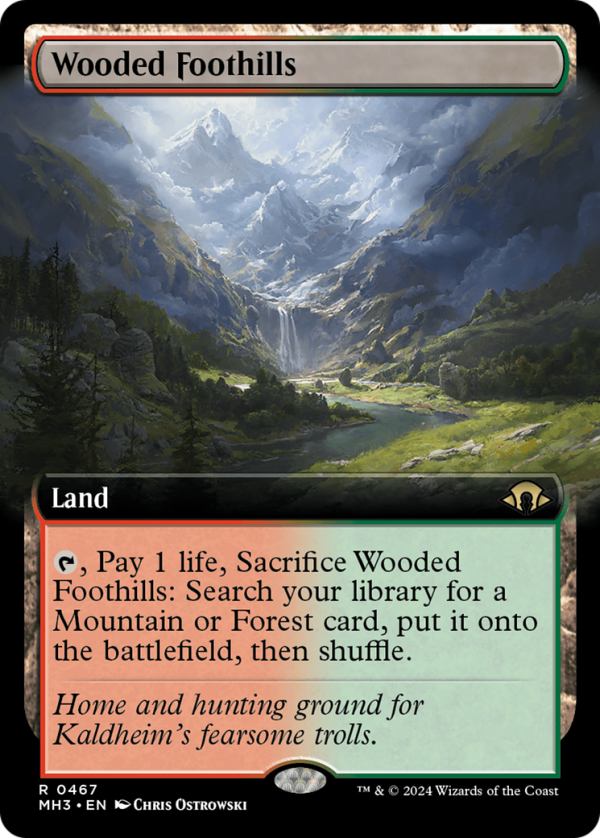 Wooded Foothills (Extended Art) [Modern Horizons 3] Online Hot Sale