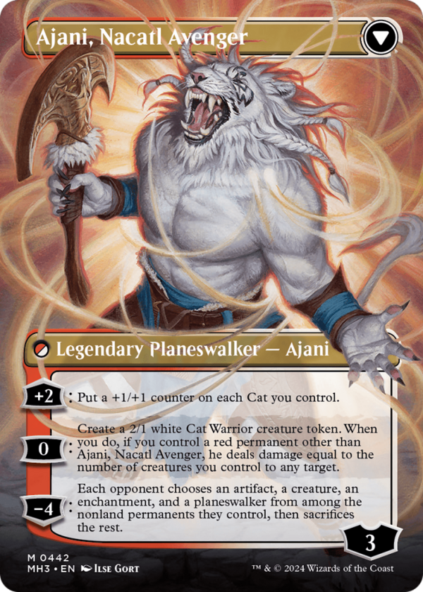 Ajani, Nacatl Pariah    Ajani, Nacatl Avenger (Borderless) [Modern Horizons 3] Hot on Sale