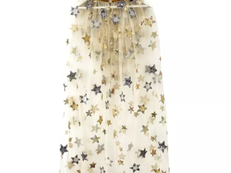 Cape Dress Up - Gold & Silver Embroidered Fairy Online Sale