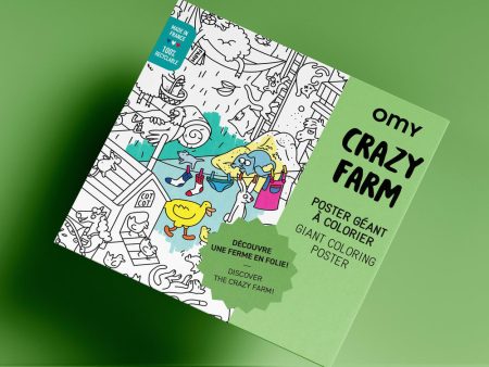 Giant Colouring Poster - Recycled Paper -  Crazy Farm Sale