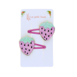 Hair Clips - Strawberry W Glitters Fashion