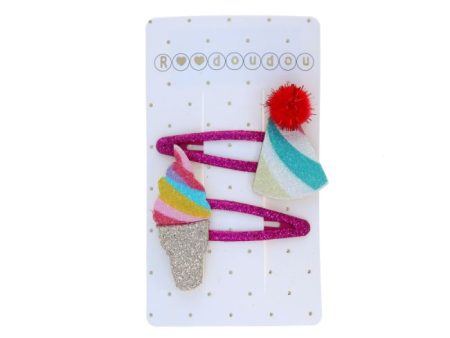 Hair Clips - Hat and Ice Cream Discount