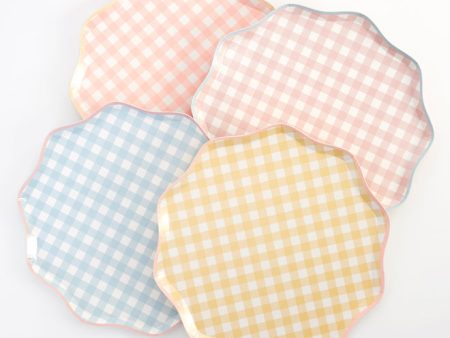 Paper Plates - Gingham For Cheap